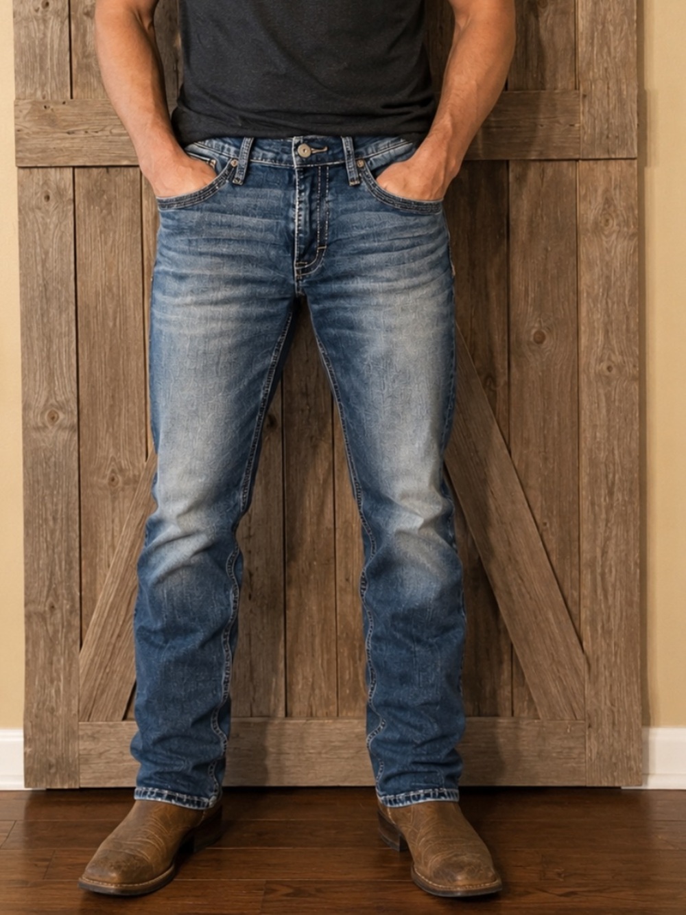 NWOT BKE Men's Faded Blue Straight Jeans 32x30